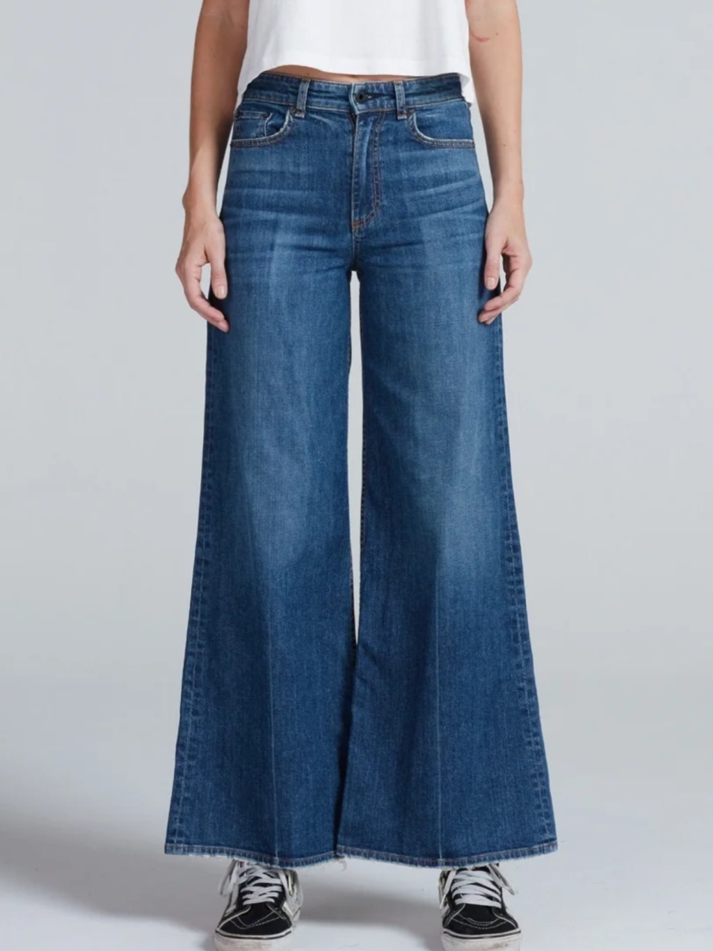 Askk Ny High-Rise Wide-Leg Jeans In Blue Denim